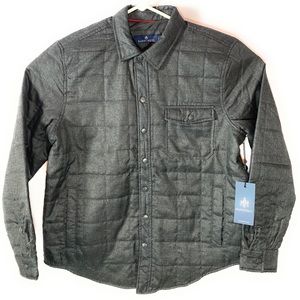 Rainforest Box Quilt Charcoal Shirt Jacket Men’s L
